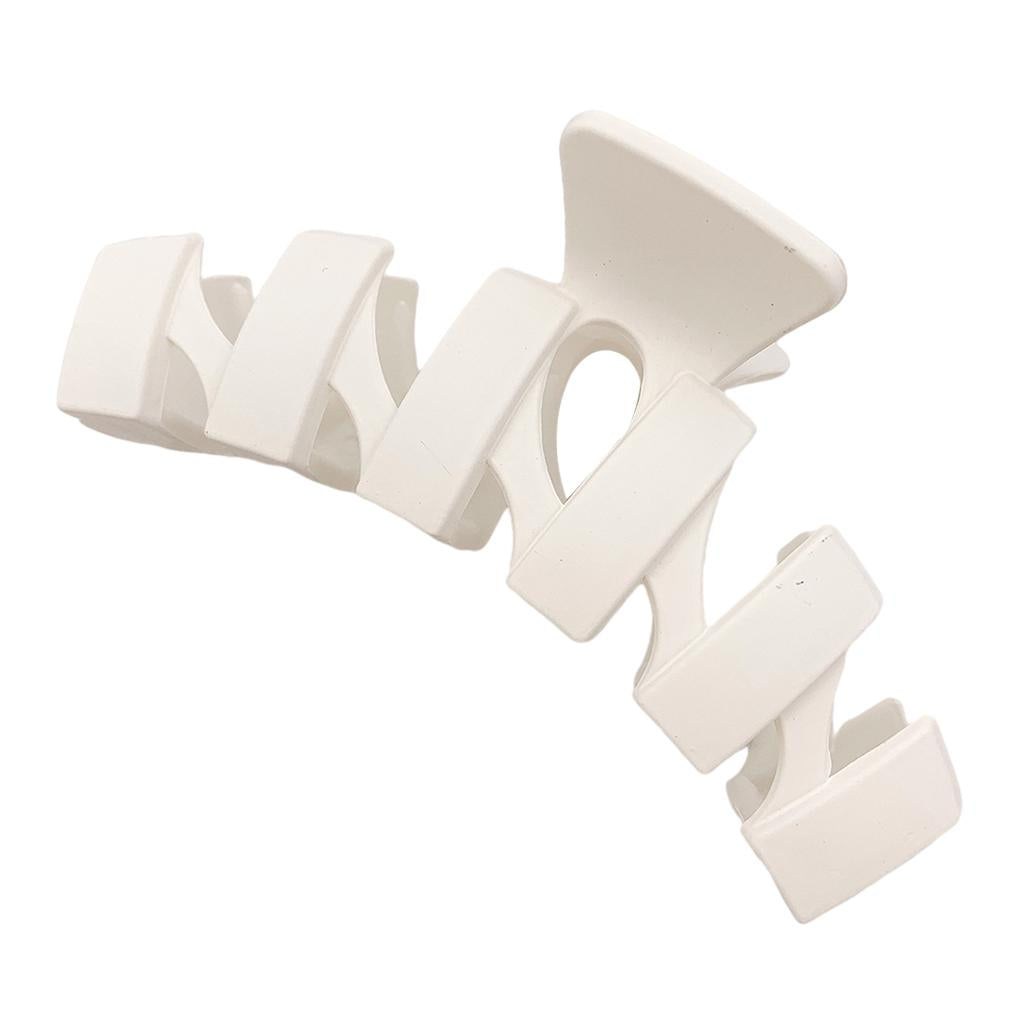 Big Hair Claw Clips Nonslip Matte 4 inch for Women Girl Thick Hair White