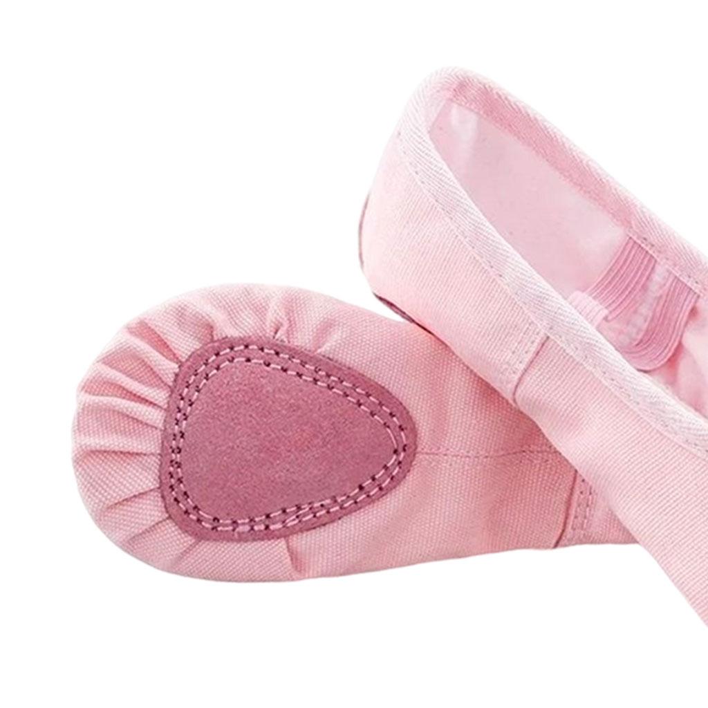 Ballet Shoes Fitness Flats Split Sole for Girls Training Pink 27
