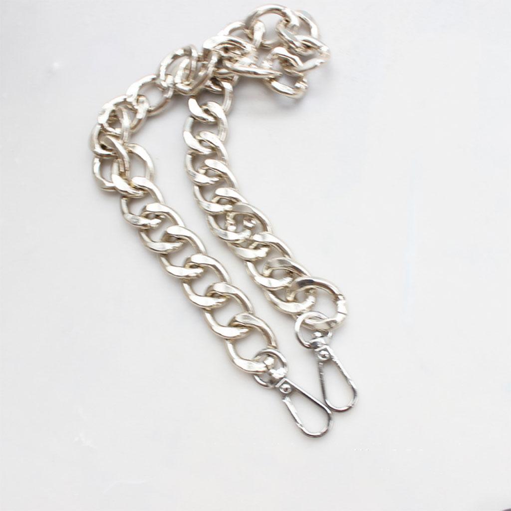 Bag Chain Strap Charms Flat Crossbody DIY Handbag Purse Silver 100cm