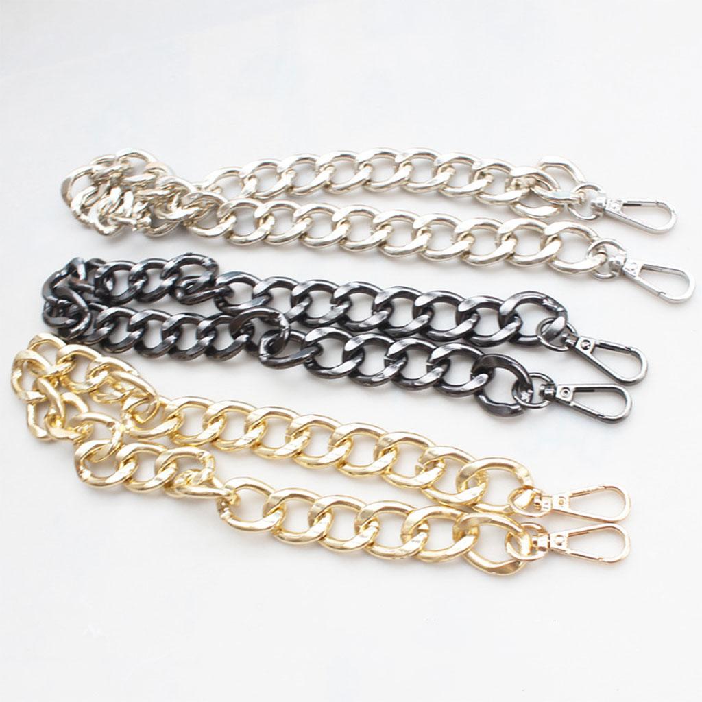 Bag Chain Strap Charms Flat Crossbody DIY Handbag Purse Silver 100cm