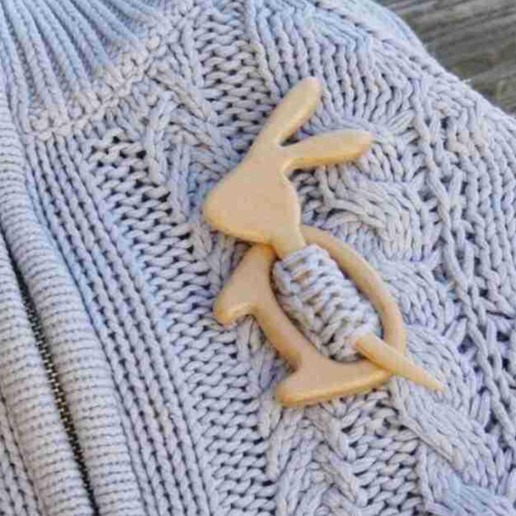 Brooch Pin With Wooden Animal Pattern Funny Cute Pin Scarf Buckle Rabbit