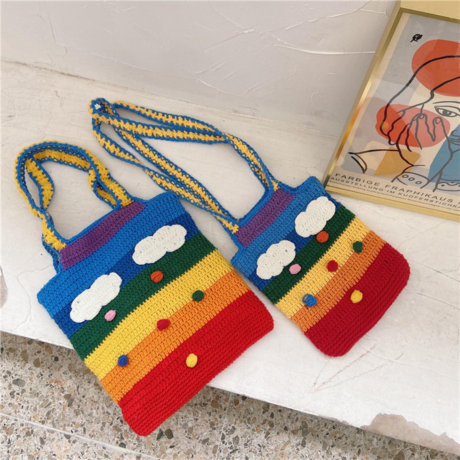 Chic Knitted Bag Shopping Bag Beach Vacation Hobo Bag Tote Shoulder