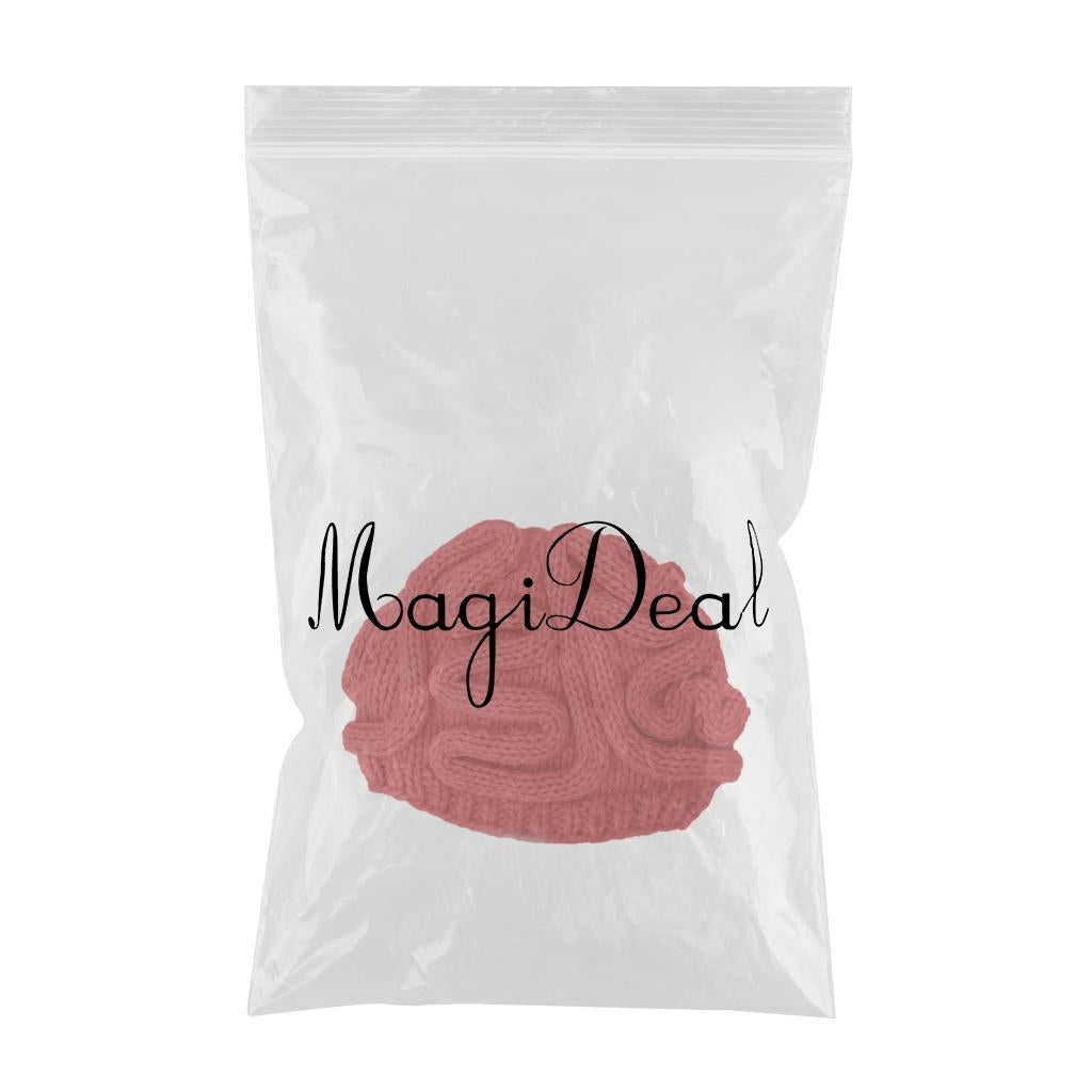 Crochet Knit Beanie Hat Adult Kid Horrible Brain Prop Red Kid