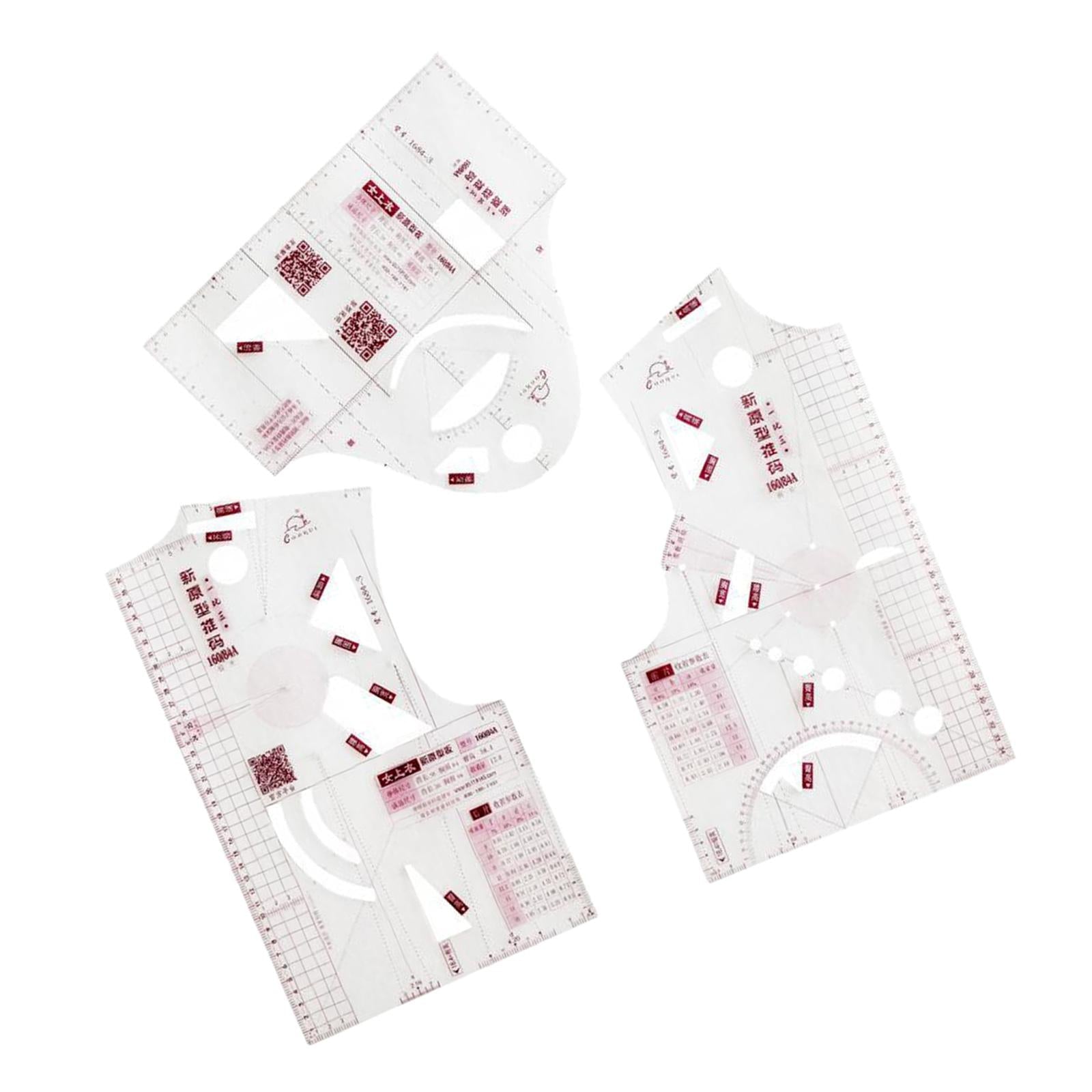 1:5/1:3 Womens Cloth Design Ruler Drafting Templet Clothing Prototype Too 1:3