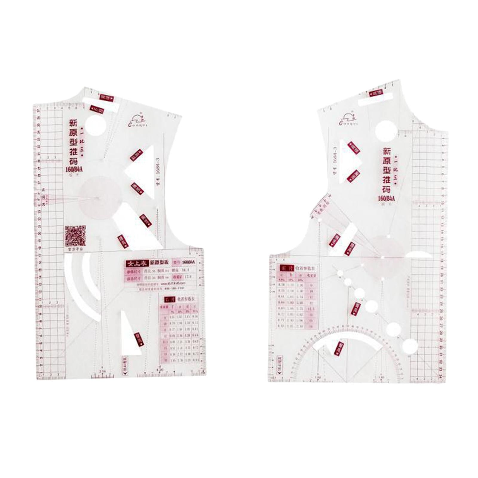 1:5/1:3 Womens Cloth Design Ruler Drafting Templet Clothing Prototype Too 1:3