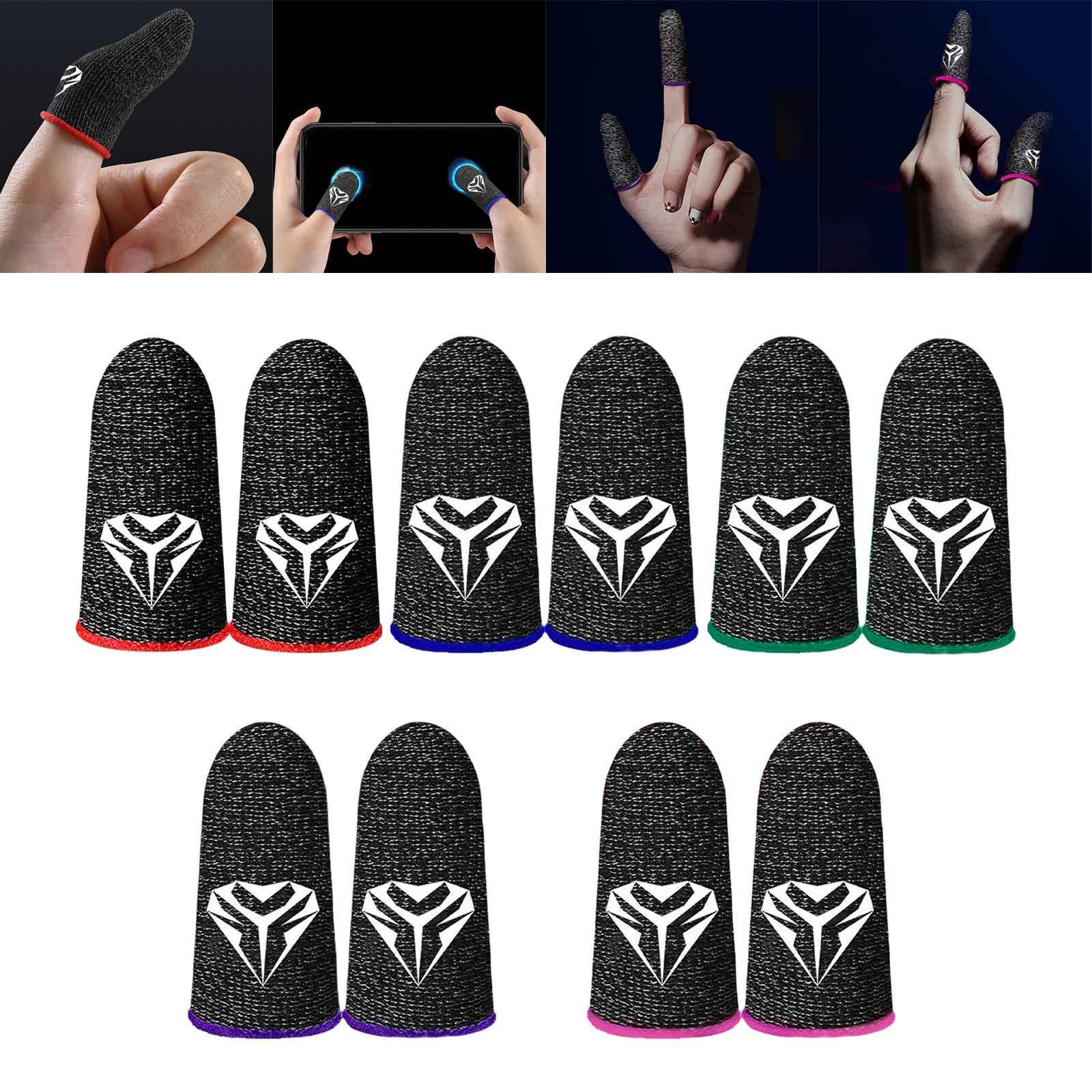 Phone Mobile Game Finger Sleeve Thumb Gloves Sweatproof For Game Equipment Red