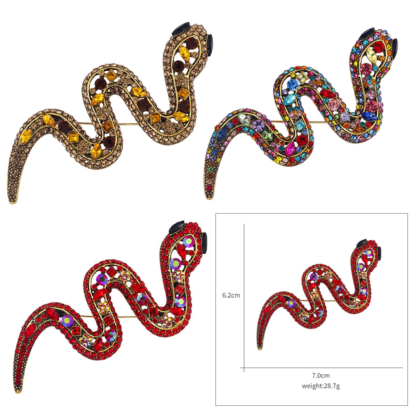 Animal Snake Brooch Pin Brooch Men Women Pin Clothes for Holiday Wedding Red