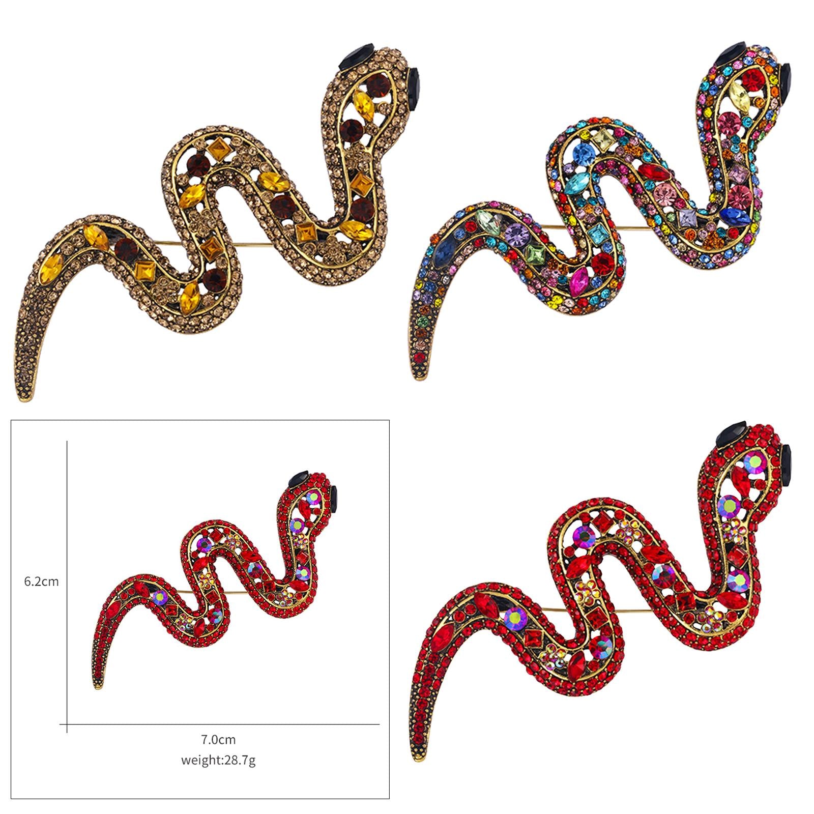 Animal Snake Brooch Pin Brooch Men Women Pin Clothes for Holiday Wedding Red