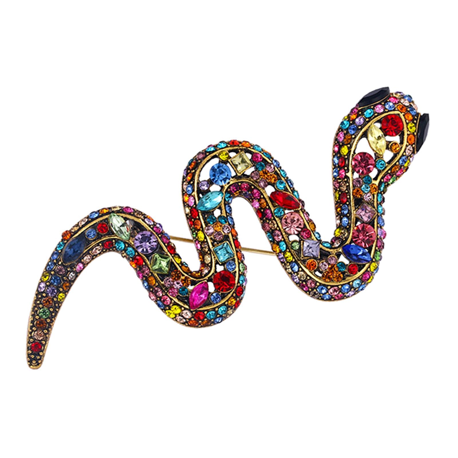 Animal Snake Brooch Pin Brooch Men Women Pin Clothes for Holiday Wedding Multicolor