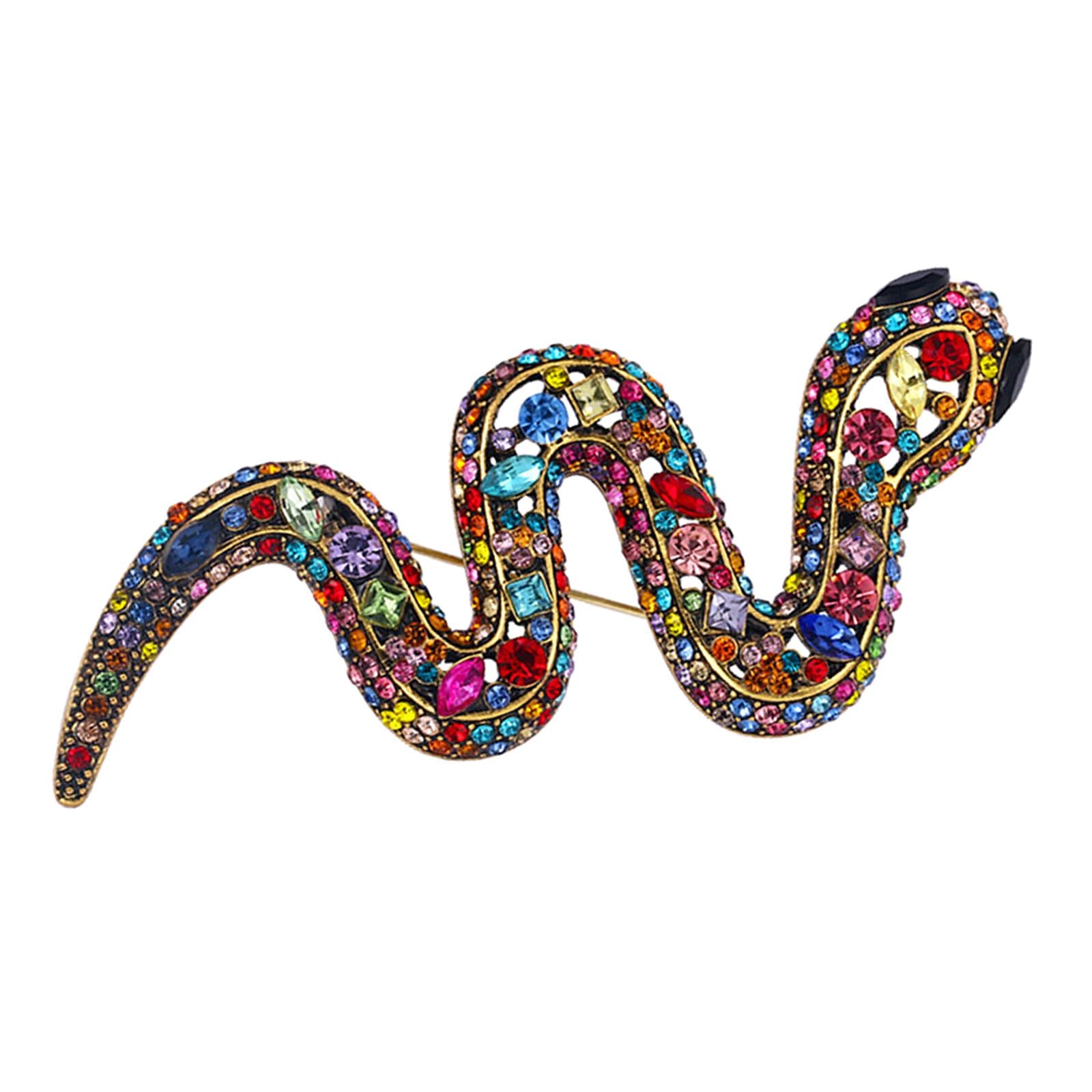 Animal Snake Brooch Pin Brooch Men Women Pin Clothes for Holiday Wedding Multicolor