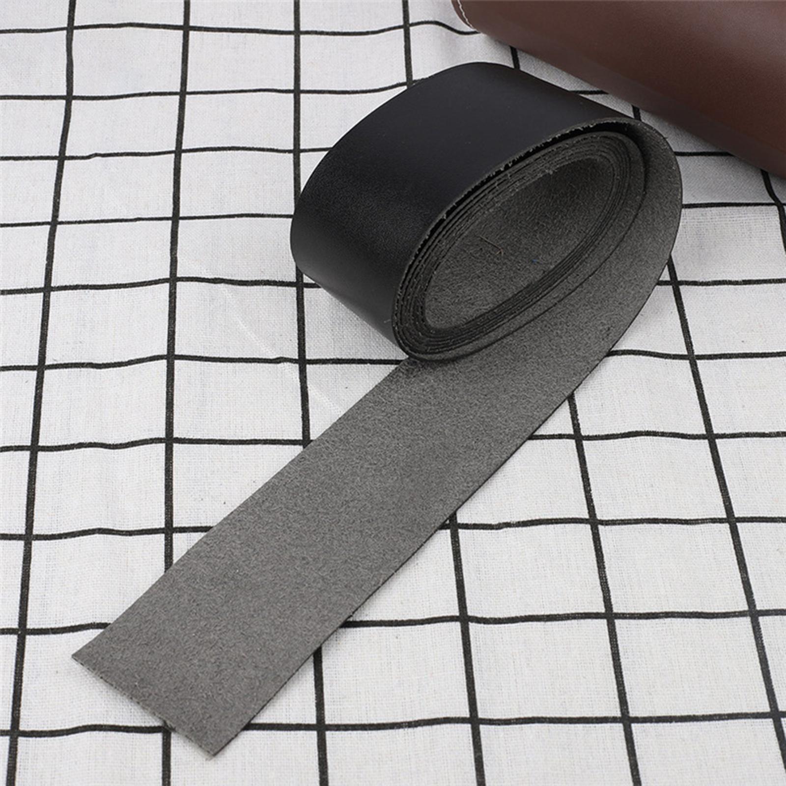 2m Leather Strap Strips Bag Belt Leathercraft Projects Pet Collars Garment Black