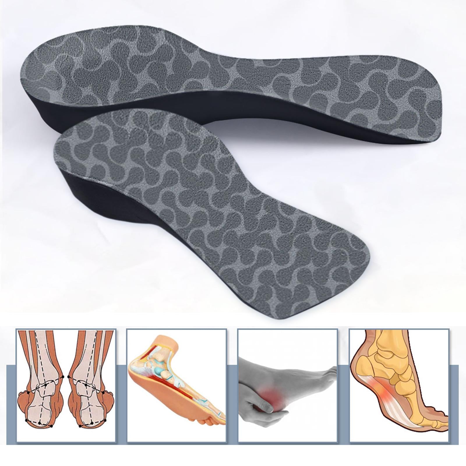 Comfortable 3/4 Orthotics Shoe Insoles Flat Feet for Running Walking Grey L