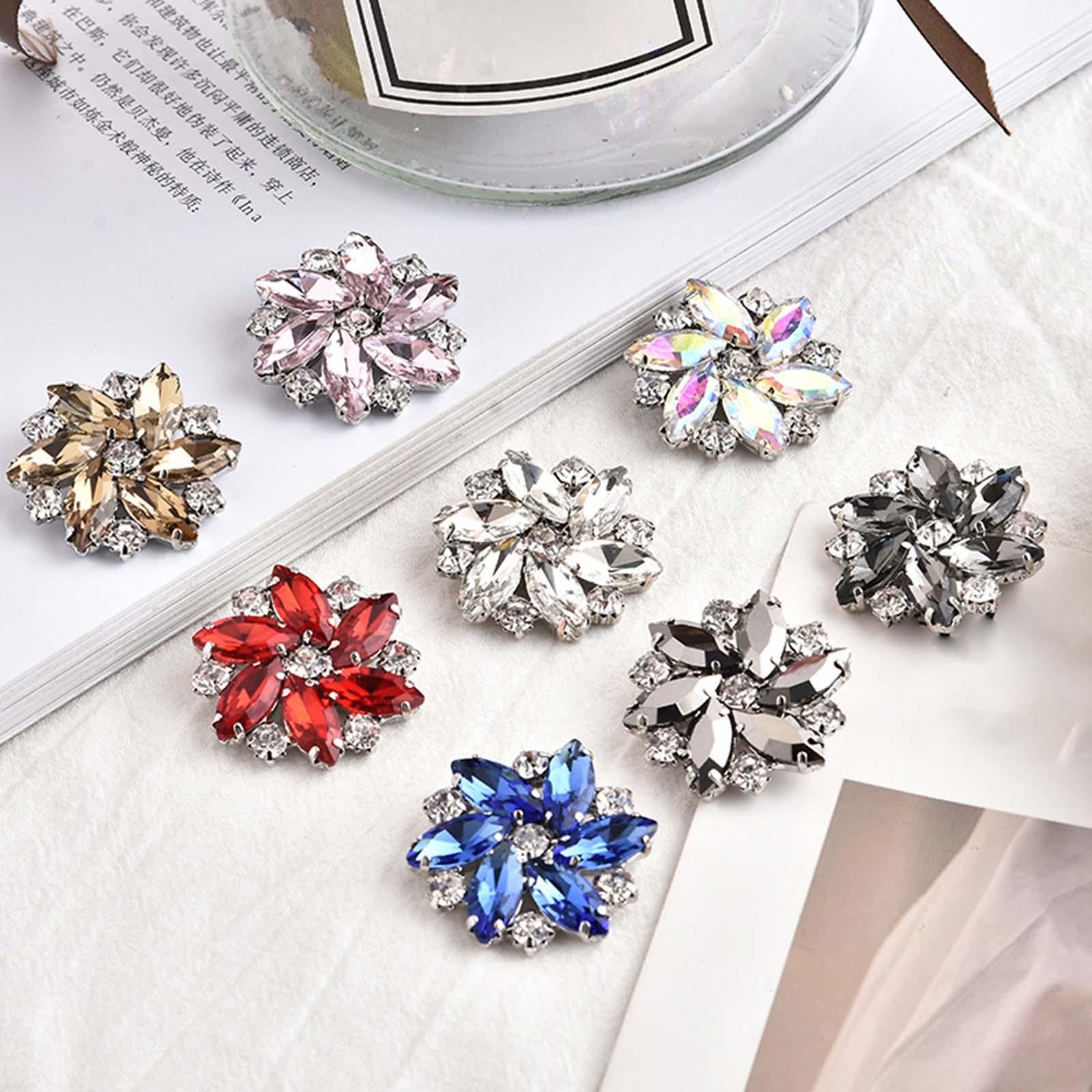 2Pc Rhinestone Shoe Clips Jewelry Crystal Shoe Buckle Wedding Dress White