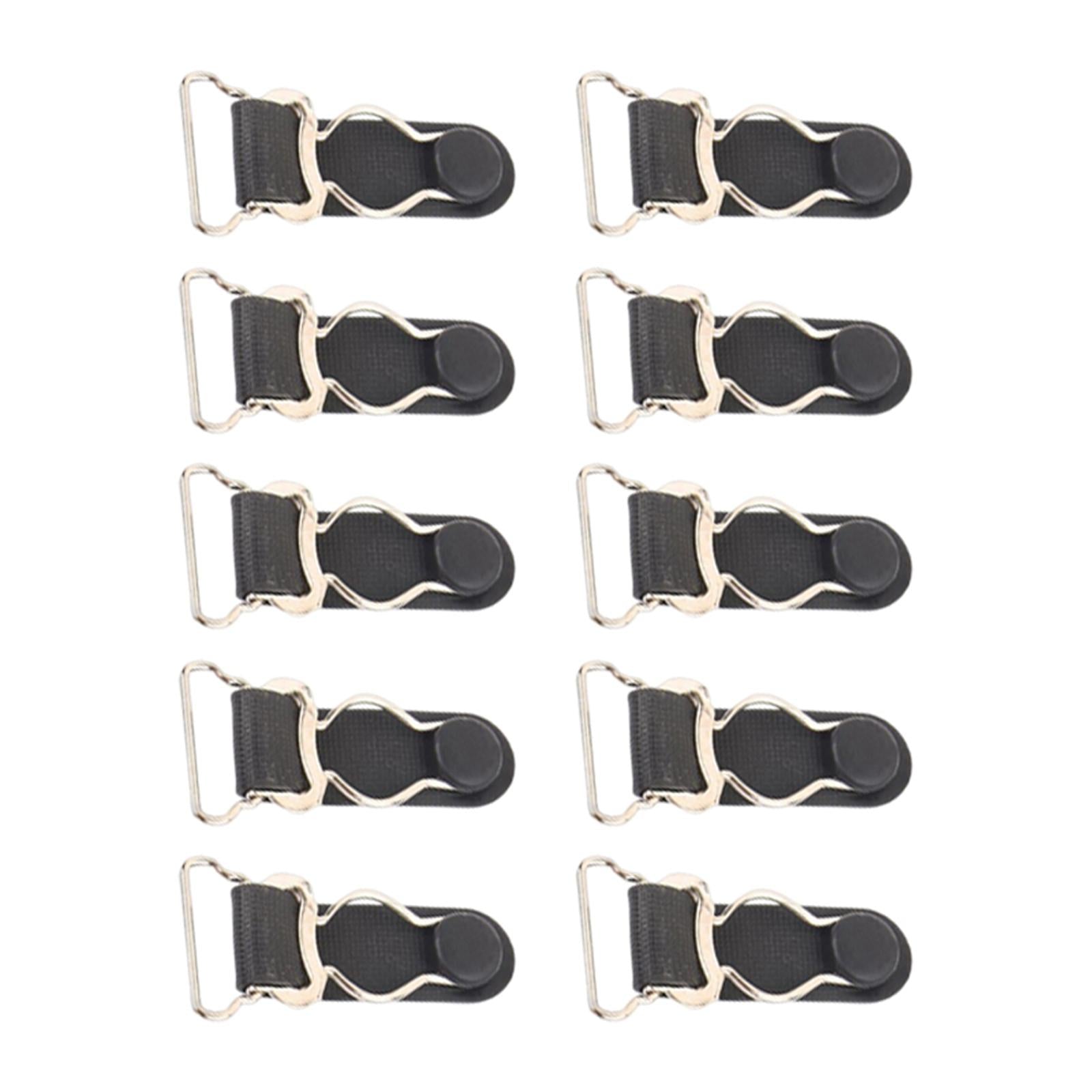 10Pcs Durable Garter Belt Fastener Clips Anti Skid for Men Leg Garter Shorts