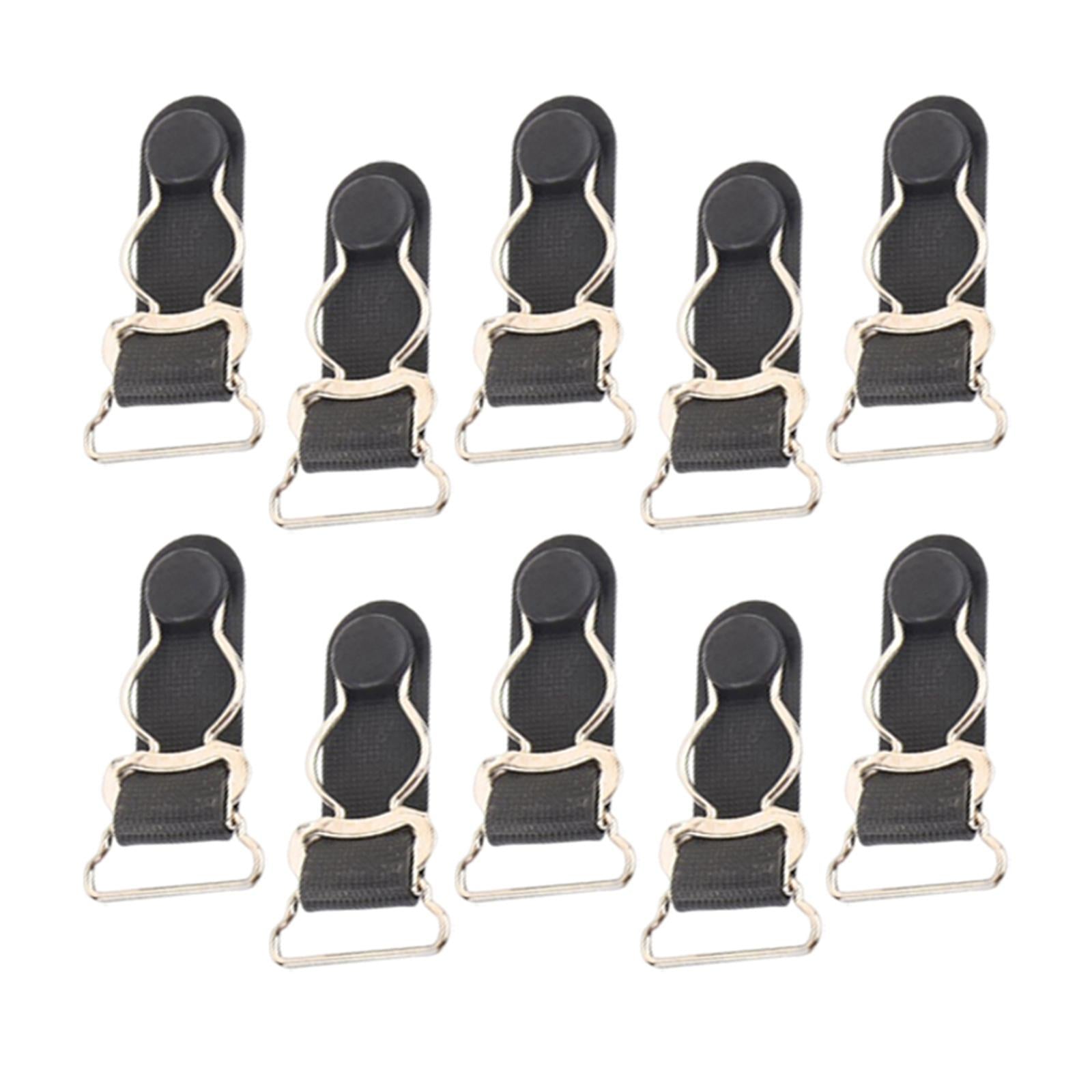 10Pcs Durable Garter Belt Fastener Clips Anti Skid for Men Leg Garter Shorts