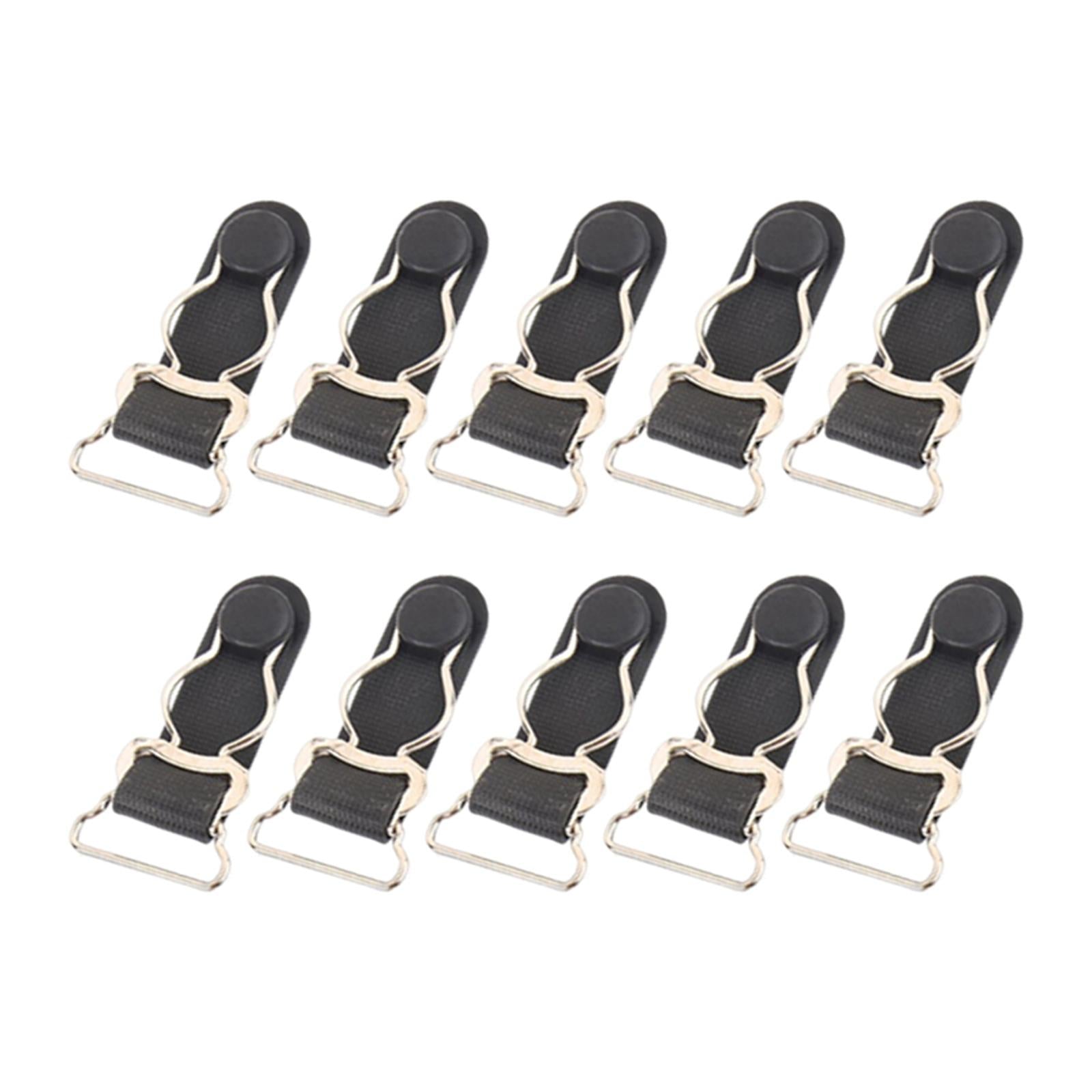 10Pcs Durable Garter Belt Fastener Clips Anti Skid for Men Leg Garter Shorts