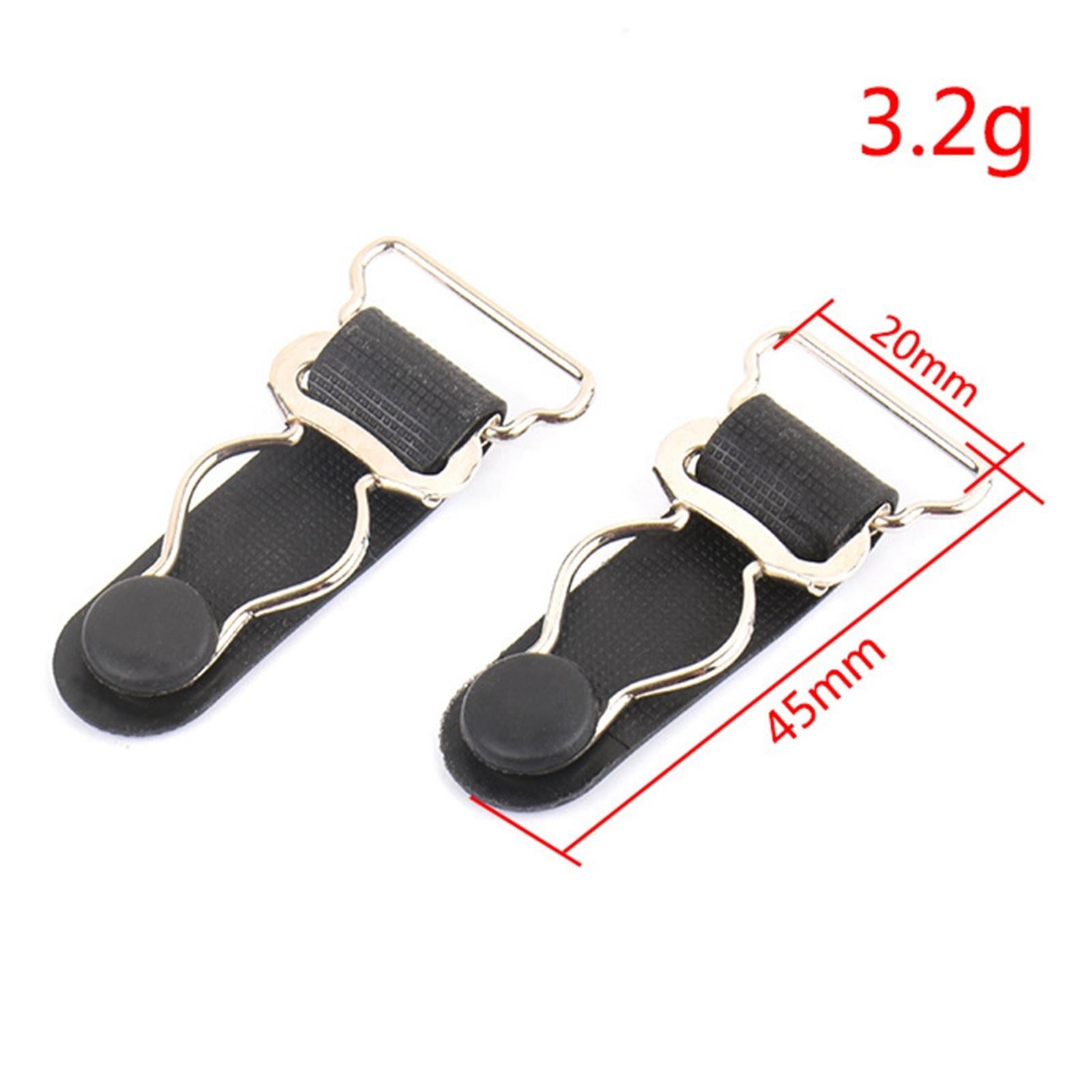 10Pcs Durable Garter Belt Fastener Clips Anti Skid for Men Leg Garter Shorts