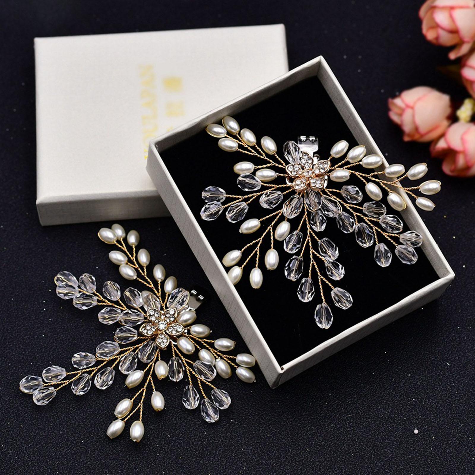 2Pcs Metal Rhinestone Shoes Clips Bridal Shoes Charm Craft Jewelry for Decor