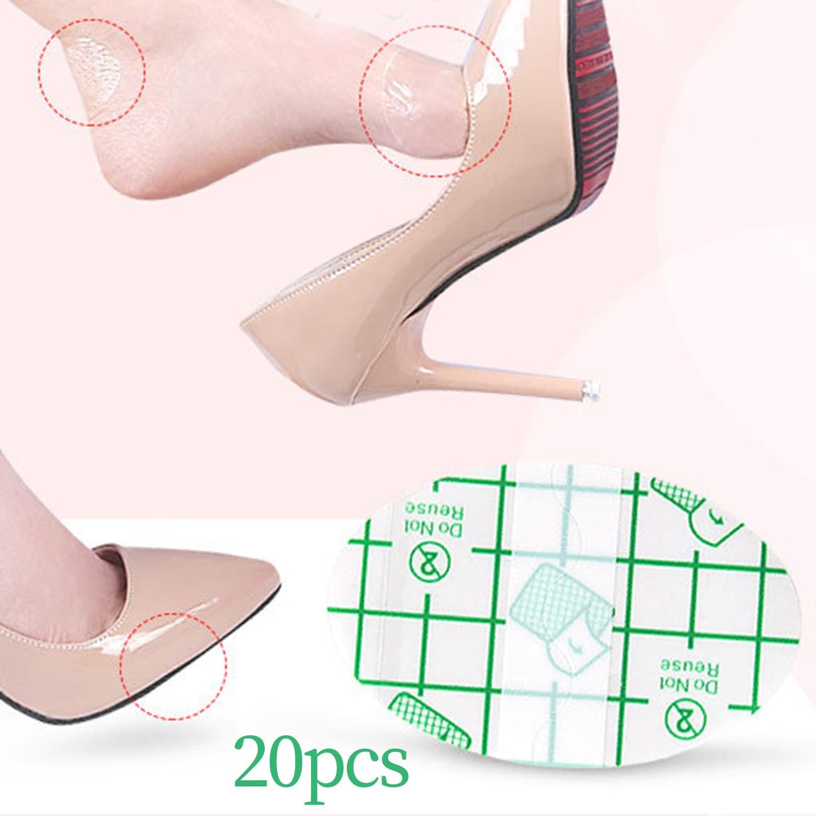 20 Pieces Invisible Heel Protector Sticker Transparent for Shoes High Heel