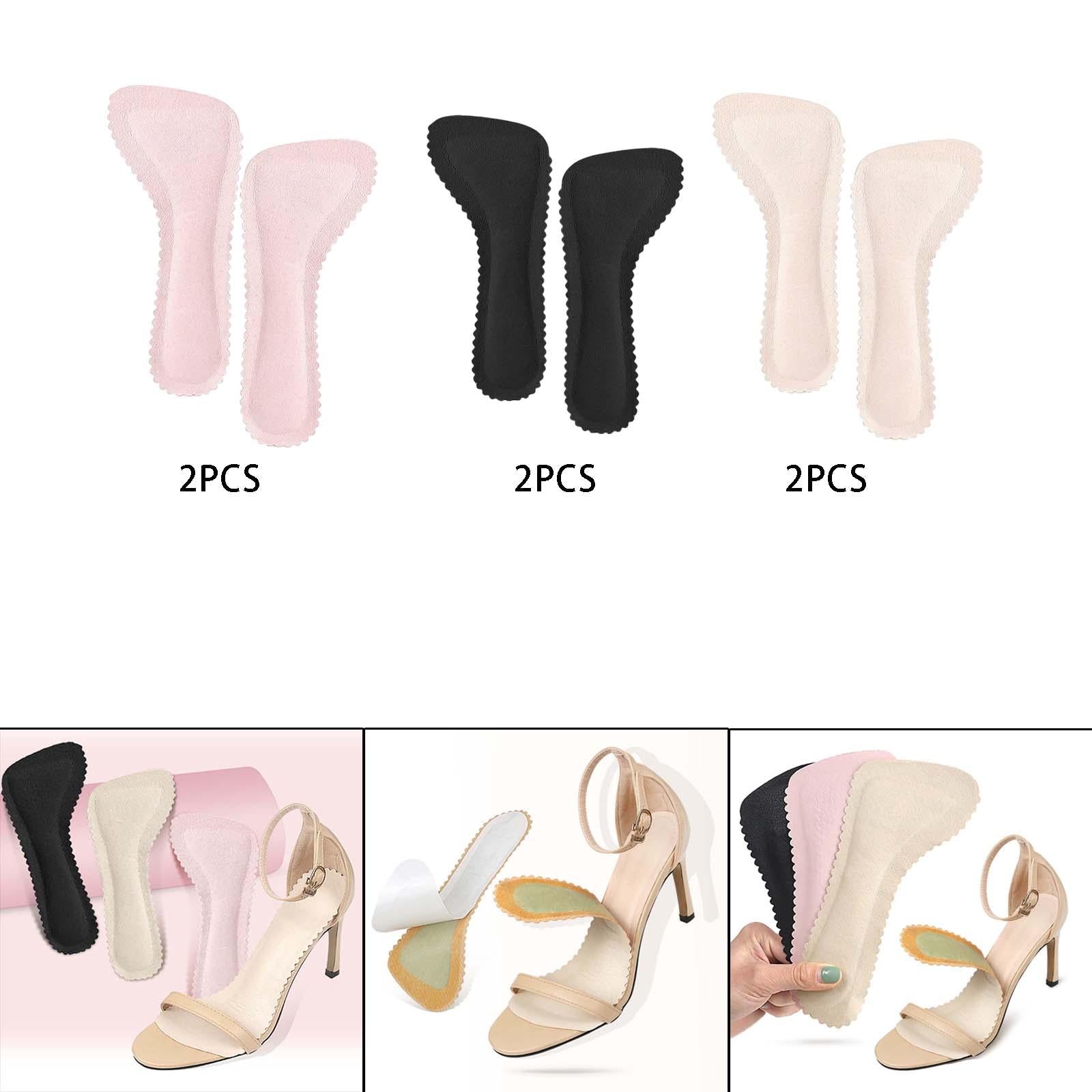 2 Pairs High Heel Shoe Pad Anti Slip Sweat Absorption Comfortable Pink