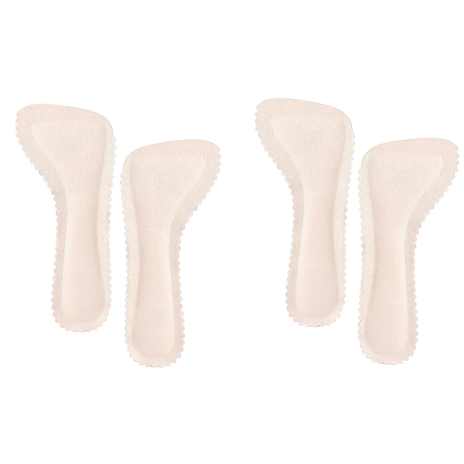 2 Pairs High Heel Shoe Pad Anti Slip Sweat Absorption Comfortable Apricot