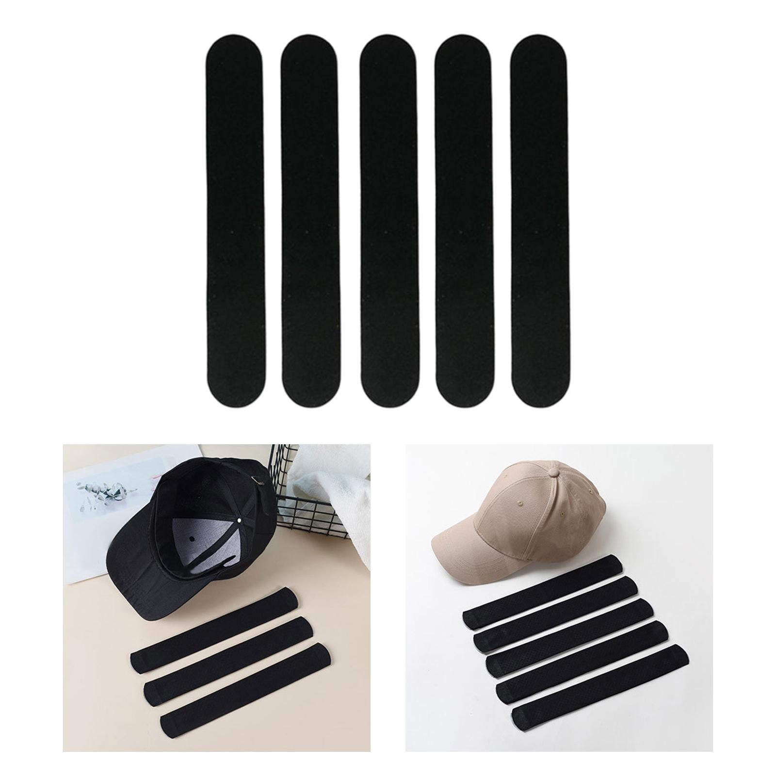 2xHat Sweat Liner Disposable Hat Size Reducer Tighten Reducing Tape for Mens 5x Blue Bag Black