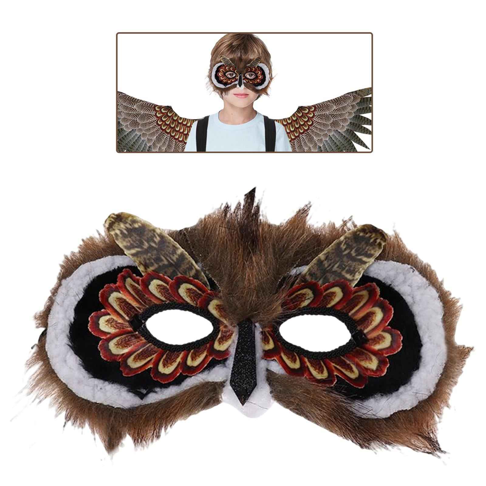 Kids Owl Masks Decorative Face Cover for Halloween Photo Prop Masquerade