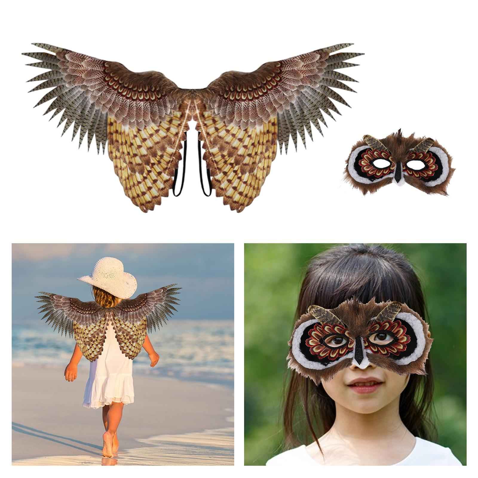 Kids Owl Masks Decorative Face Cover for Halloween Photo Prop Masquerade