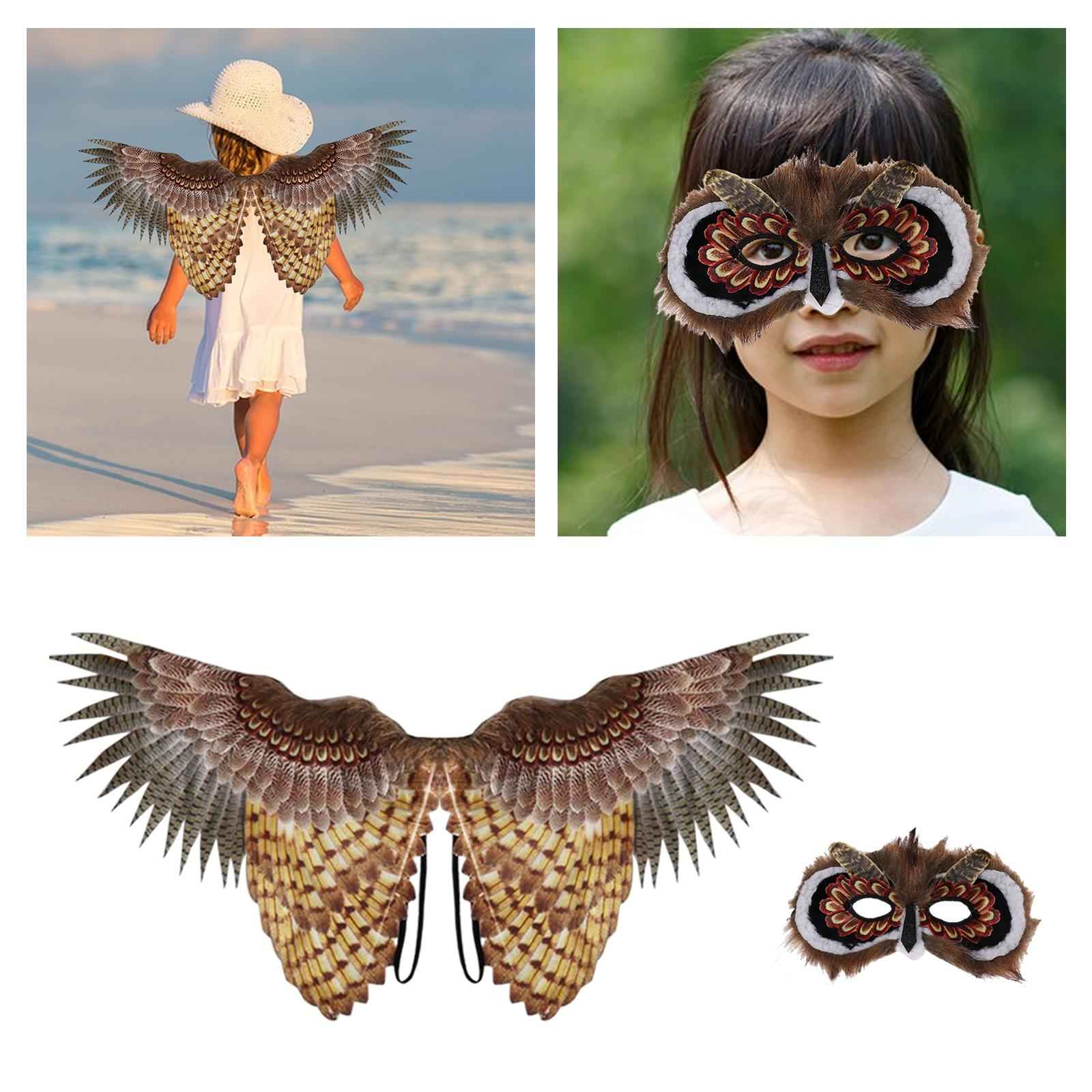 Kids Owl Masks Decorative Face Cover for Halloween Photo Prop Masquerade