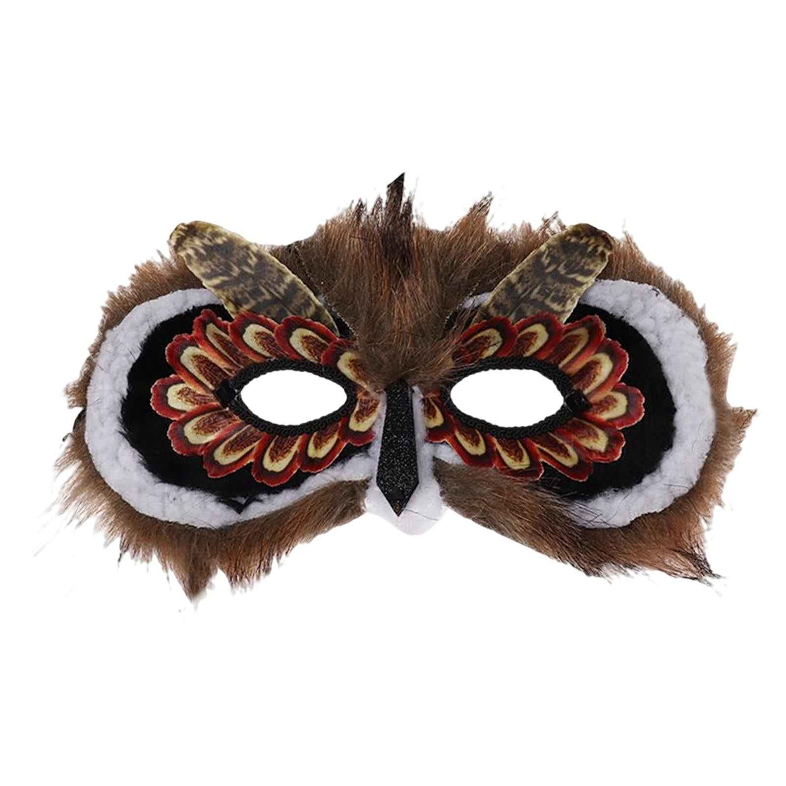 Kids Owl Masks Decorative Face Cover for Halloween Photo Prop Masquerade
