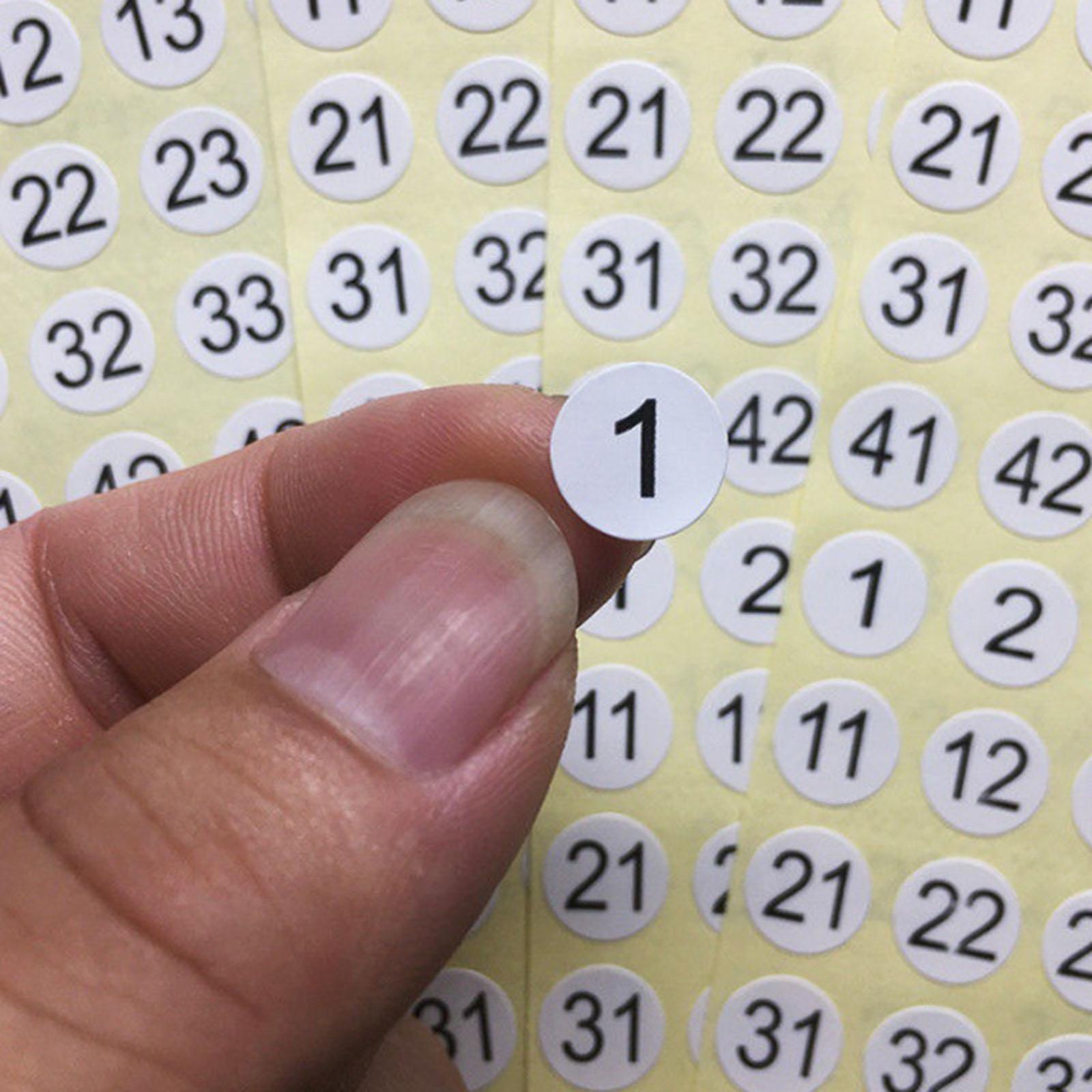 2xNumber Stickers Round Labels 1 to 100 for Office Storage Organizing Home