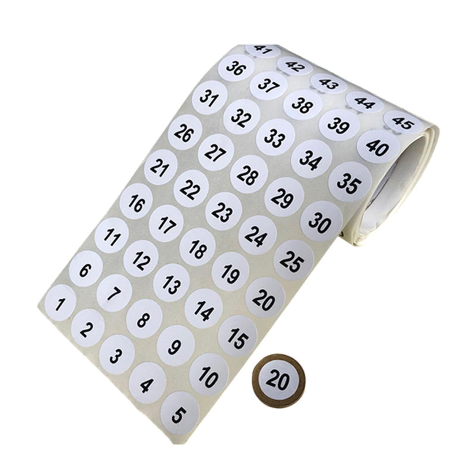 2xNumber Stickers Round Labels 1 to 100 for Office Storage Organizing Home