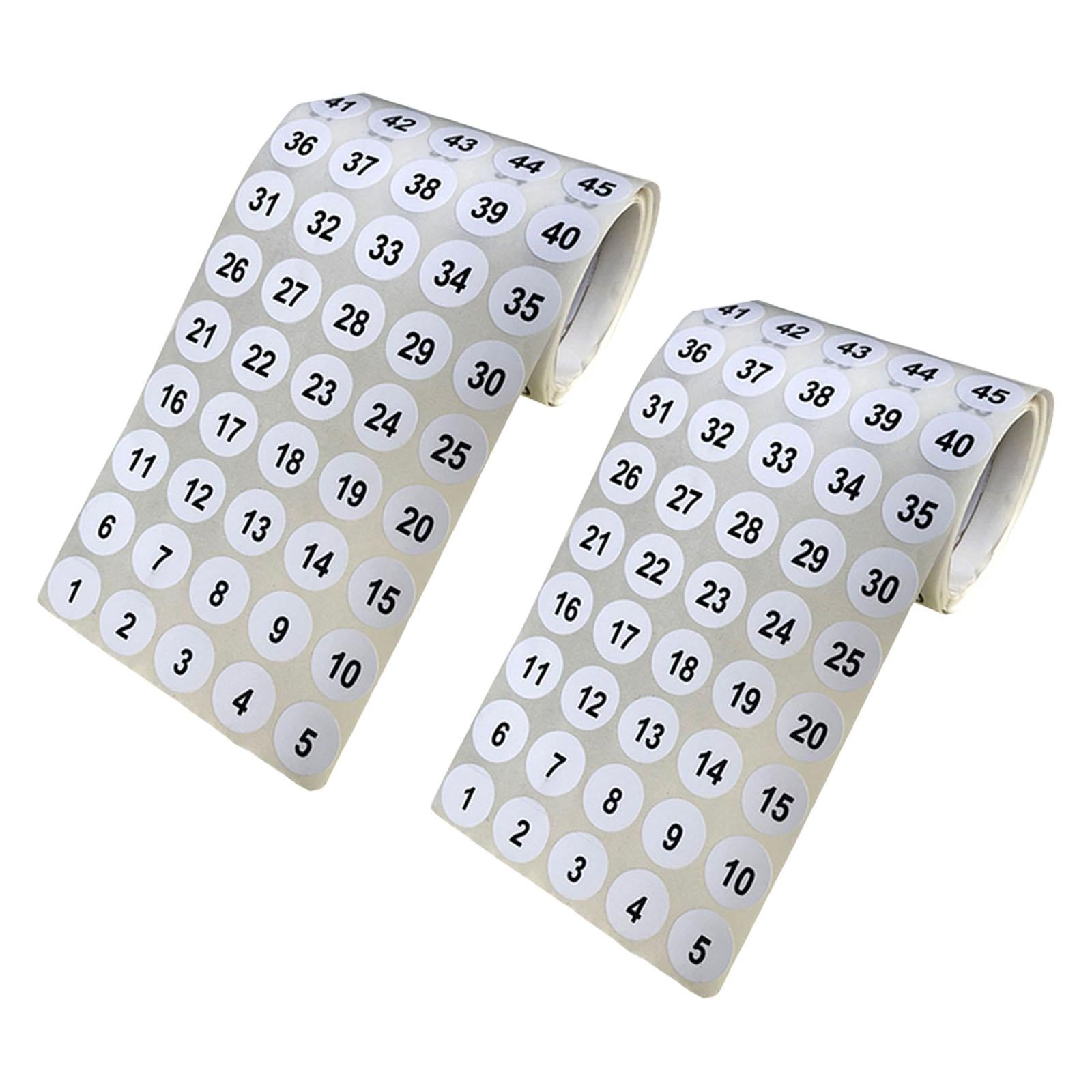 2xNumber Stickers Round Labels 1 to 100 for Office Storage Organizing Home