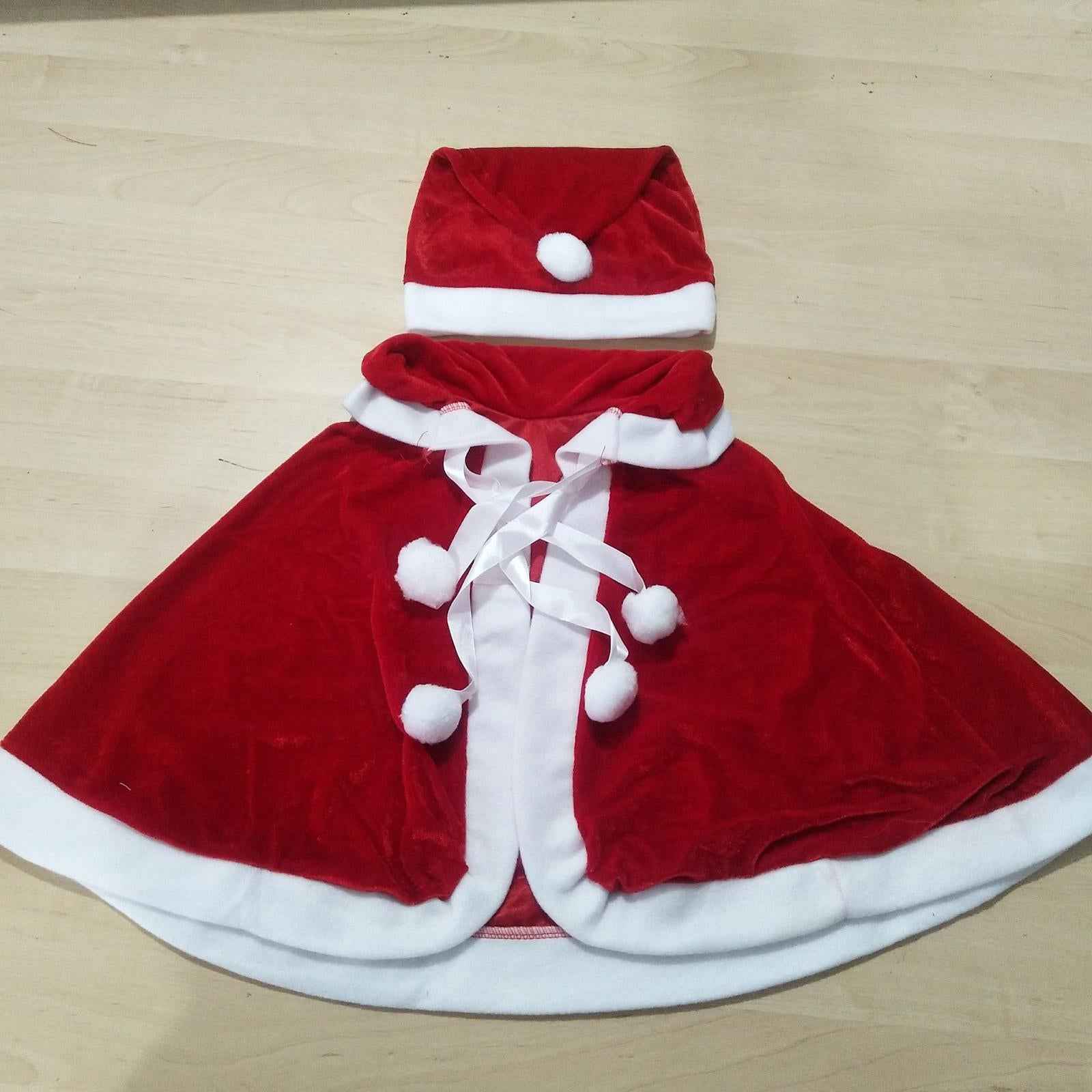 Women Santa Costume Cosplay Outfits Set Santa Hat Clothing Claus Dress M Sleeveless