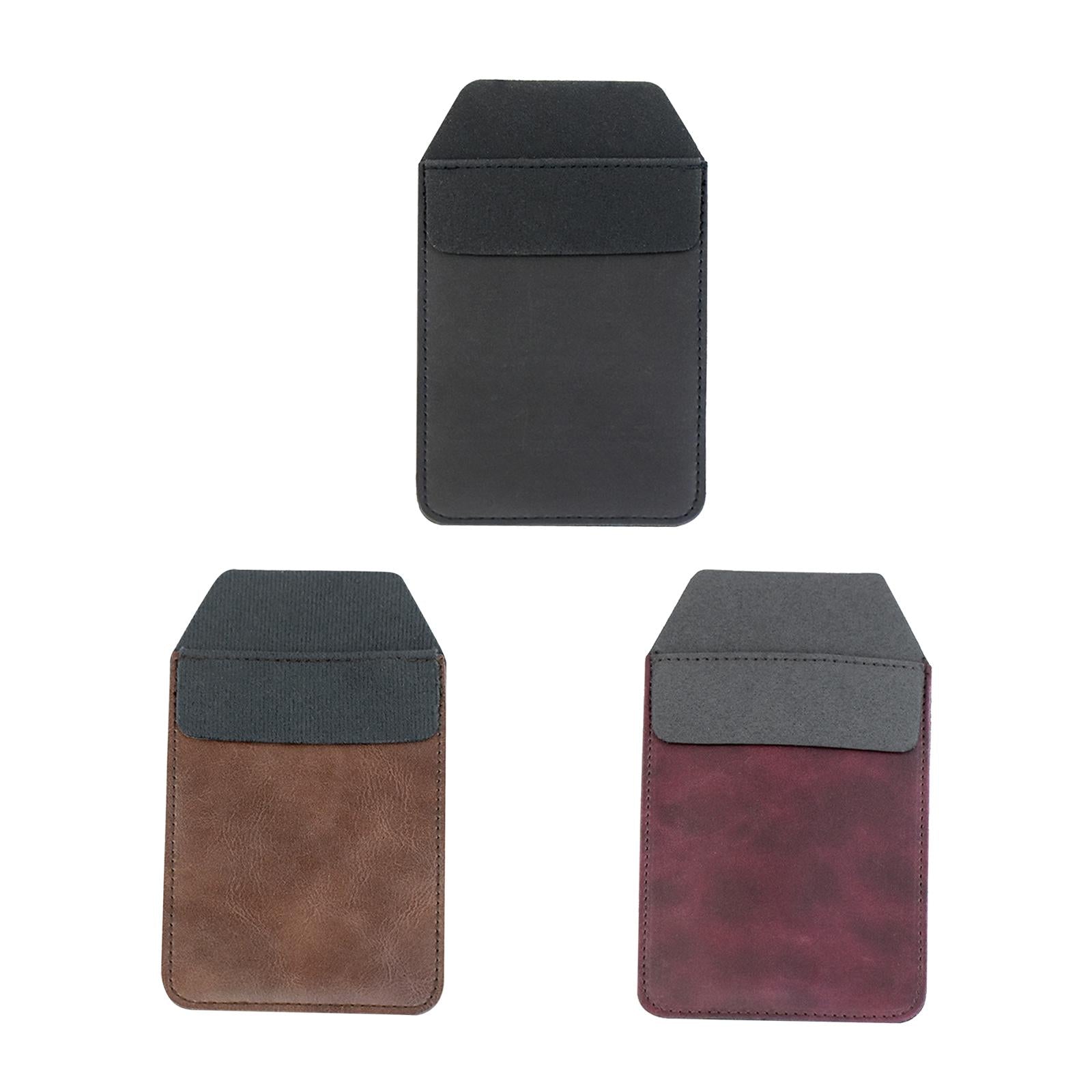 3xPocket Protector Leak Thick PU Leather for Shirts Pants Lab Coats Black