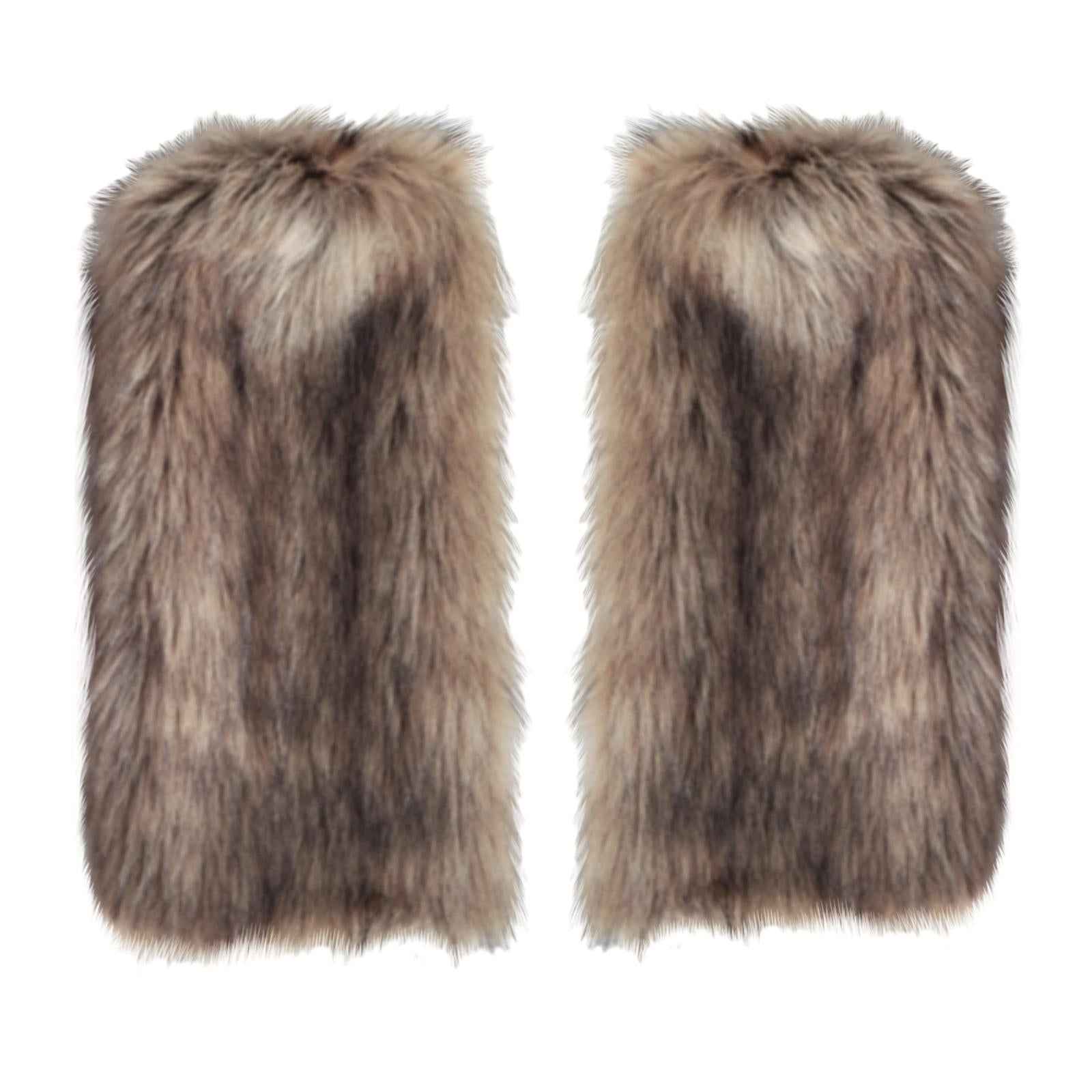 2Pcs Fashion Leg Warmers Boot Covers Cuff Cover Furry Costume Girls 20cm