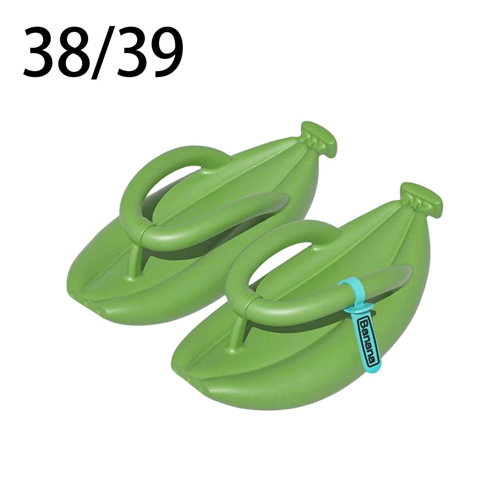 Thongs Sandals Banana Slippers Bathroom House Shower Women's Flip Flops Dark Green 38 39
