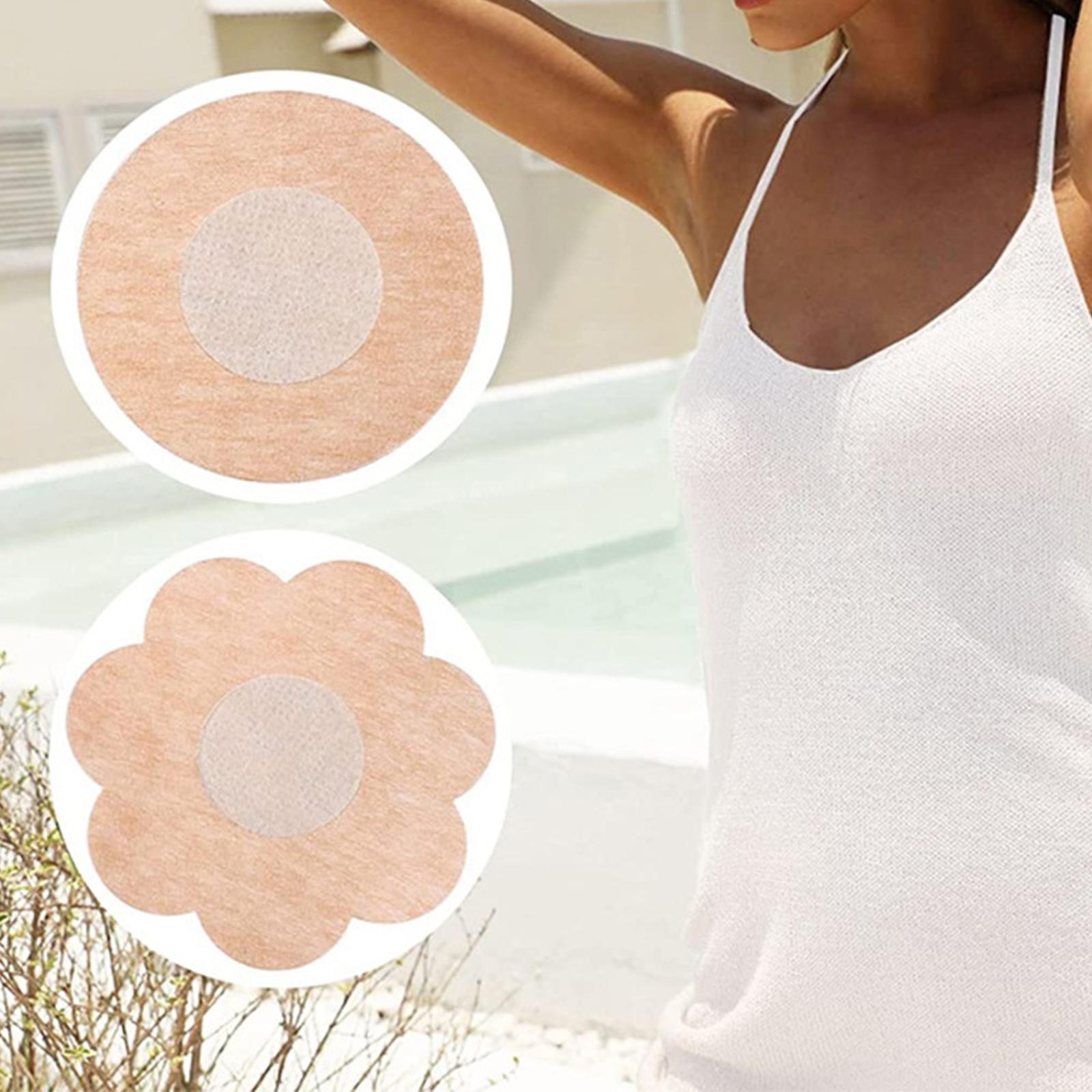 2xChest Pasties Underwear Flower Nipple Cover Petal for Women Dress round