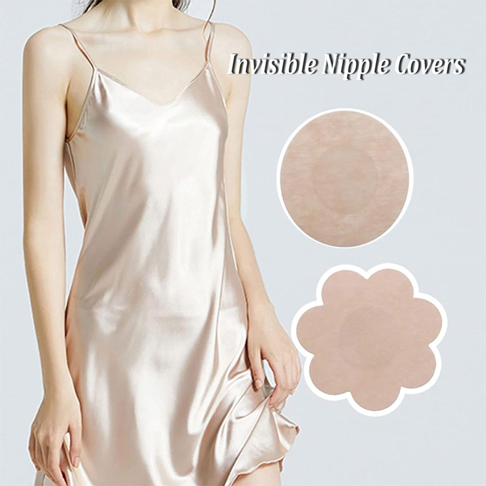 4xChest Pasties Underwear Flower Nipple Cover Petal for Women Dress round