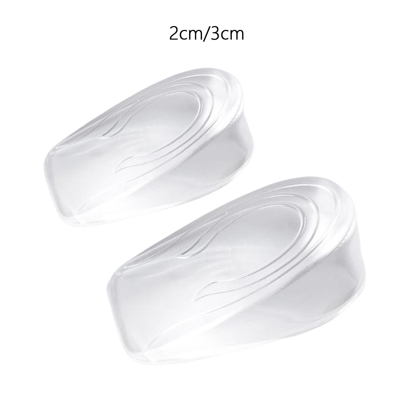2x1 Pair Heel Lift Insert Invisible for High Heels Long Time Standing Hiking Men 2cm