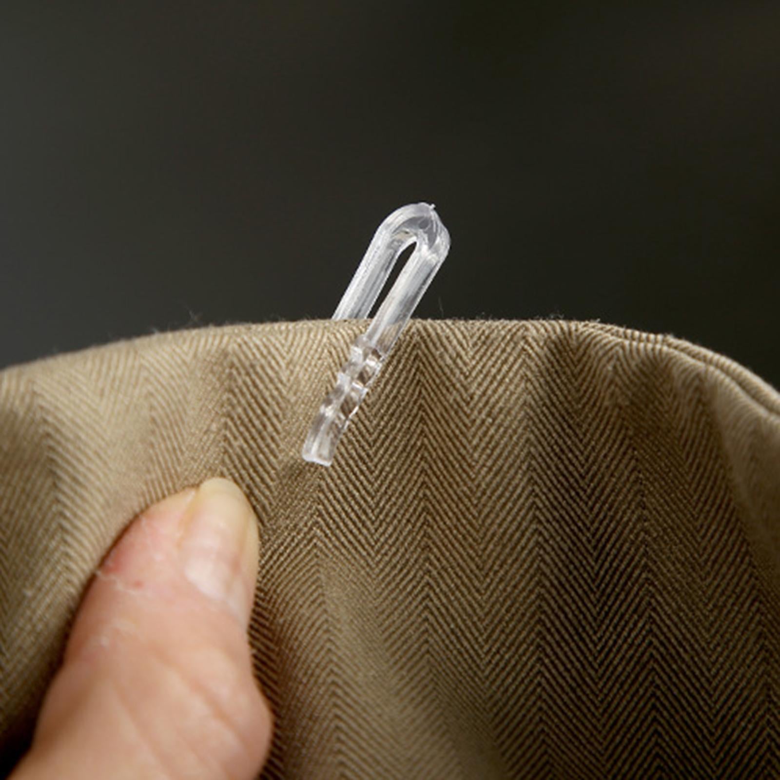 2x200Pcs Shirt Clips Sock Skirts Cloth Clip Transparent Plastic Alligator Clip Nine Word Clip 38mm