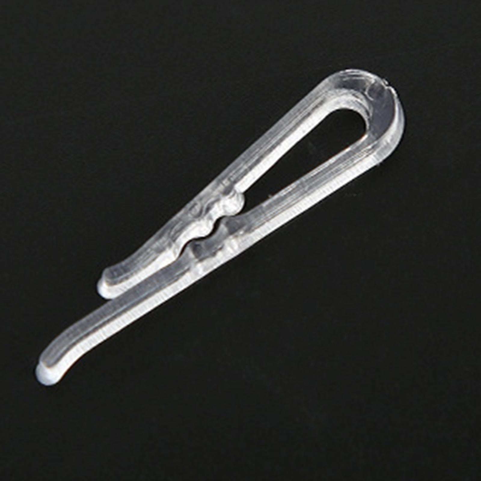 4x200Pcs Shirt Clips Sock Skirts Cloth Clip Transparent Plastic Alligator Clip Square Toothed 38mm