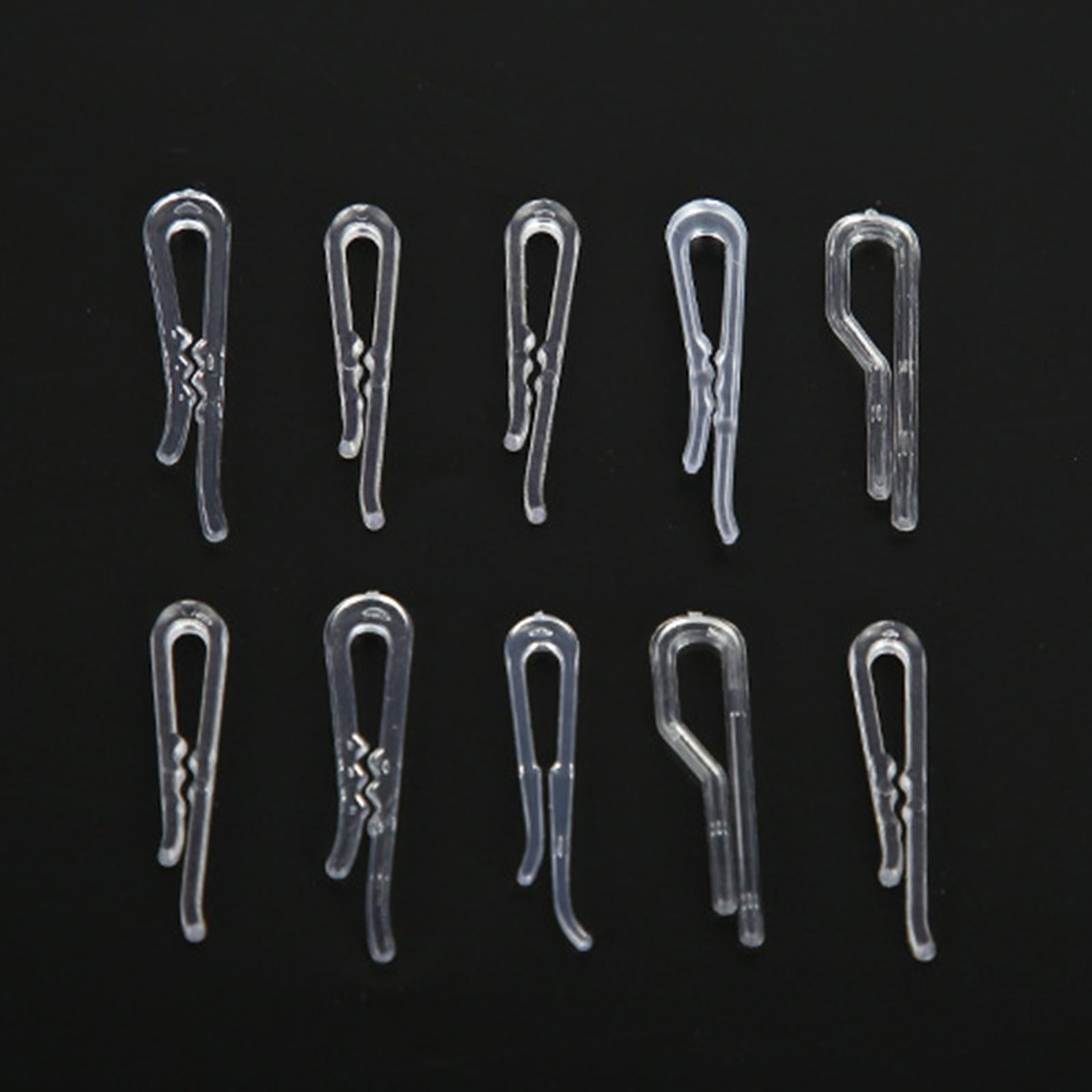 2x200Pcs Shirt Clips Sock Skirts Cloth Clip Transparent Plastic Alligator Clip Square Toothed 40mm