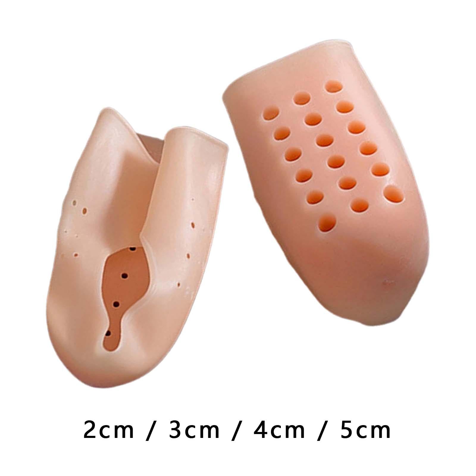 4x2x Height Increase Gel Sleeves Soft Silicone Heel Socks for Sneakers Dancing 2.0CM