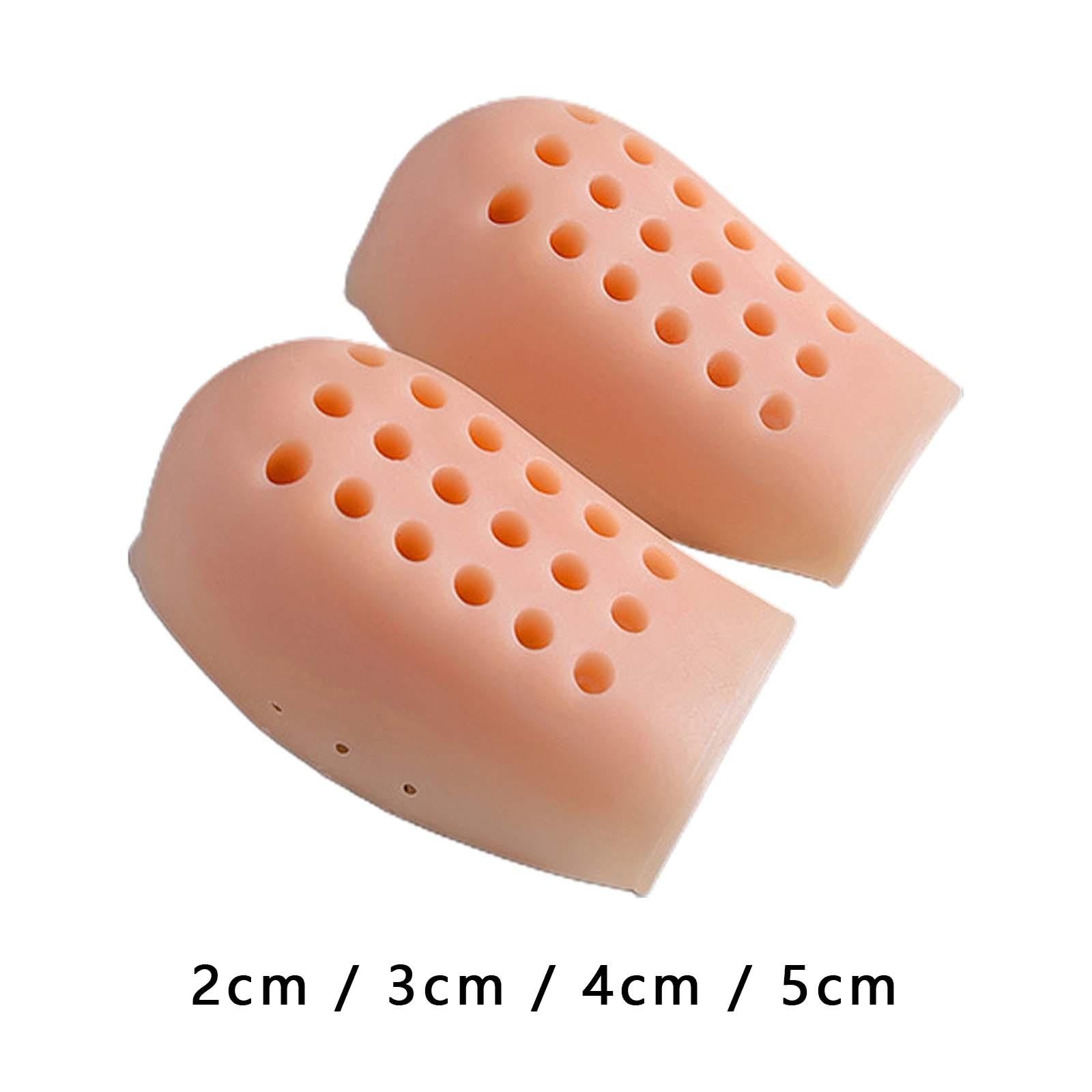 2x2x Height Increase Gel Sleeves Soft Silicone Heel Socks for Sneakers Dancing 2.0CM
