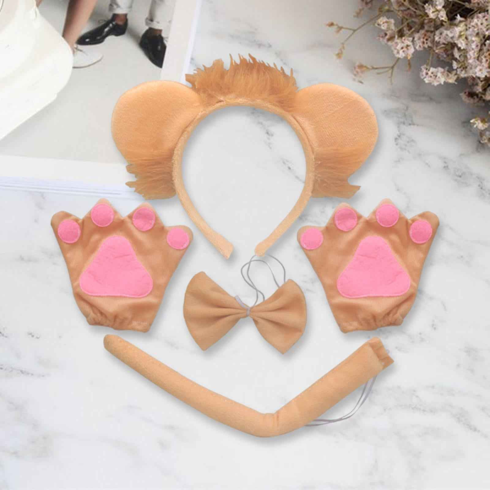 Lion Tail Ears Costume Set Cosplay for Masquerade Stage Performance Birthday