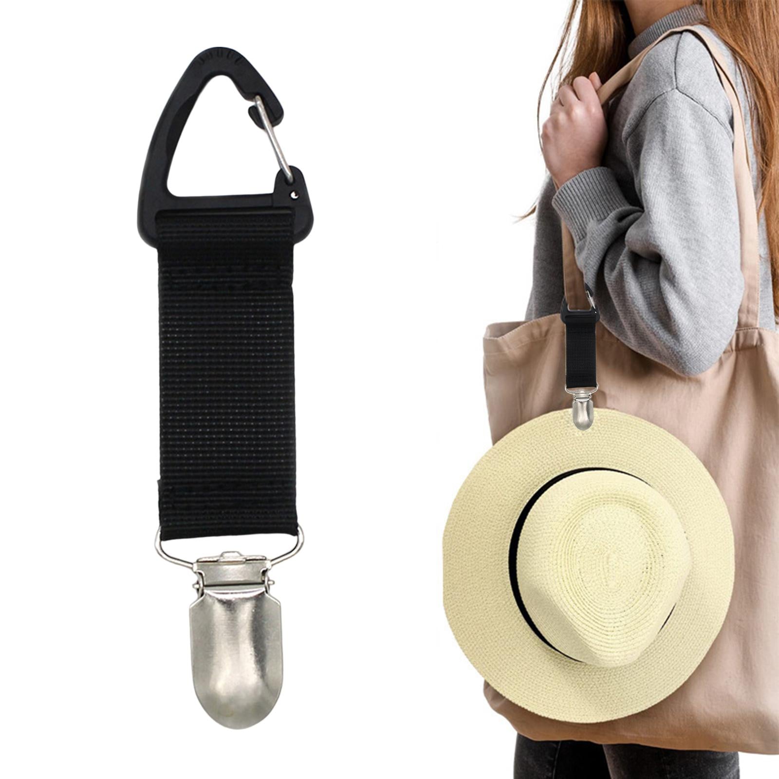 3xHat Clip for Free Duckbill Hat Clip for Handbag Luggage Outdoor Black 