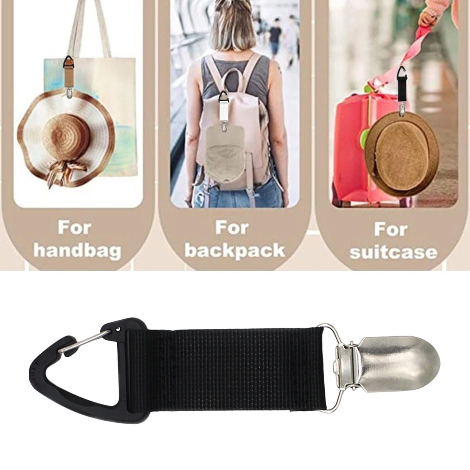 3xHat Clip for Free Duckbill Hat Clip for Handbag Luggage Outdoor Black 
