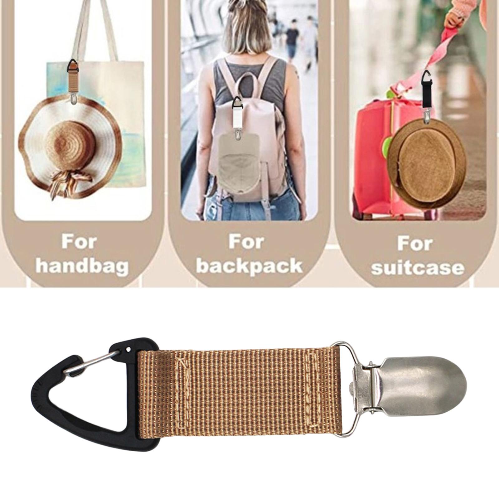 3xHat Clip for Free Duckbill Hat Clip for Handbag Luggage Outdoor Light Brown 