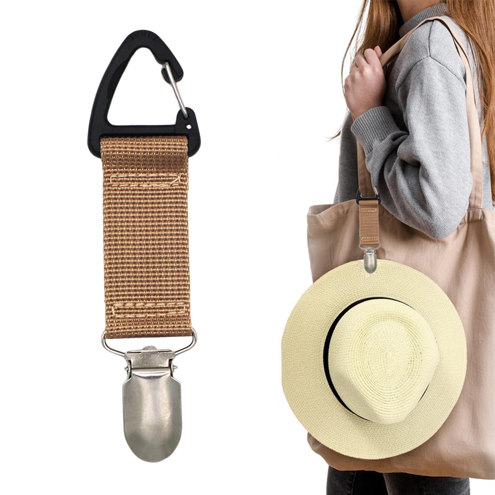3xHat Clip for Free Duckbill Hat Clip for Handbag Luggage Outdoor Light Brown 